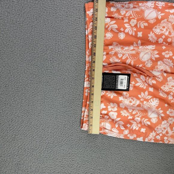 Grunt Style Men's Large Swim Trunks Tropical Death Orange White 7" Inseam Liner - Picture 7 of 14